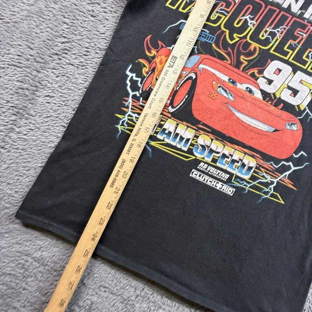 Disney Pixar Cars Lightning McQueen I Am Speed Graphic T-Shirt Black S - Picture 4 of 5